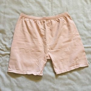 Free People blush pink bike shorts
